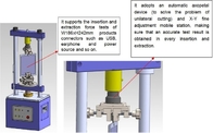 Máquina de ensaio de inserção e extração de conectores para ensaio de força de tração por empurrão de conectores