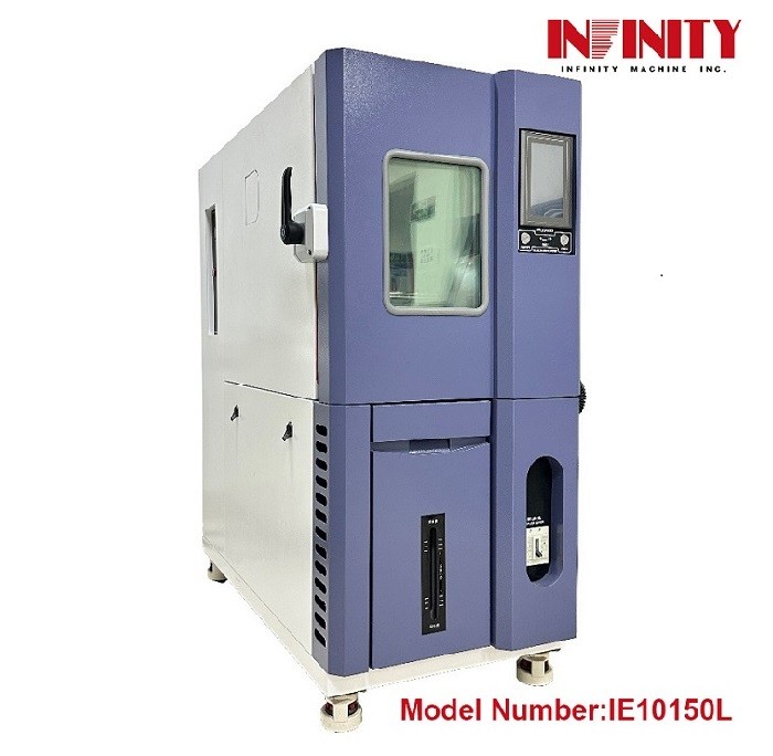 R404A Câmara de ensaio de alta e baixa temperatura, condensador refrigerado a ar, estante de amostras de aço inoxidável