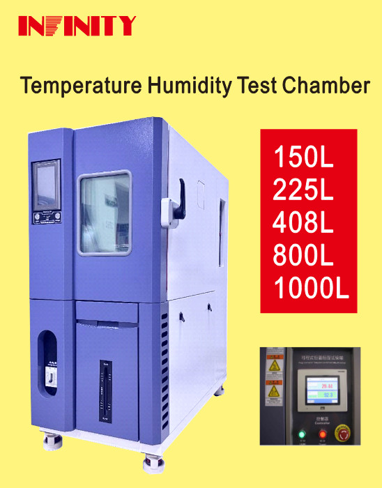 Câmara de ensaio de temperatura e umidade constantes de 2 camadas, de aço inoxidável