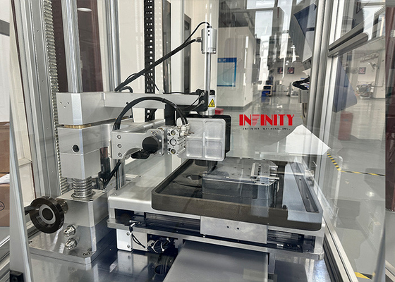 Teste de impacto de bola de queda de 420 mm no eixo X para teste automático e sem supervisão do ciclo