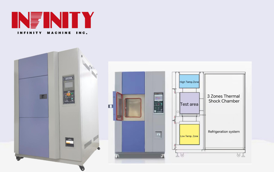 Câmara de ensaio de impacto de temperatura programável -55C 150C 30kg de peso de rolamento França Tecumseh compressor