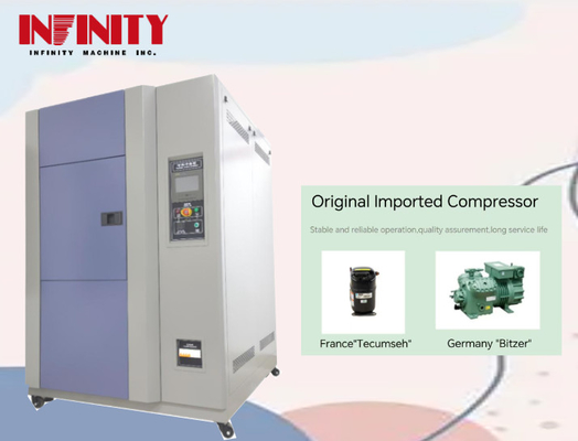 Uniformidade de temperatura ¥2.0C Câmara de ensaio de choque a frio quente programável com janela de observação