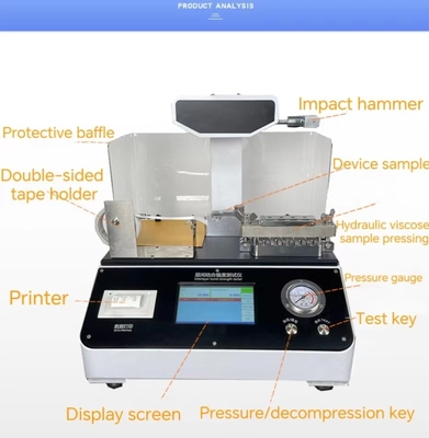 3Máquina de ensaio universal com ecrã LCD de 2 polegadas 70 kg Capacidade da amostra Força de retenção 0-400N Ajustável