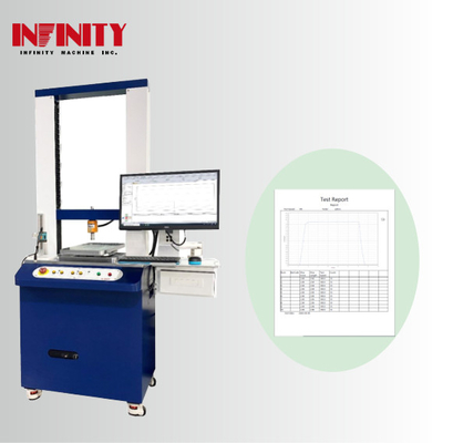 Máquina de ensaio de empurrão e puxação para materiais 1167x700x1770mm Tamanho do anfitrião 500Kg Capacidade do sensor de valor de força