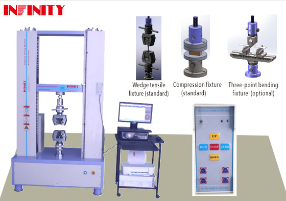 Máquina de ensaio de tração de 100 kn de capacidade para ensaio de resistência a curvas de tempo 300 mm/min
