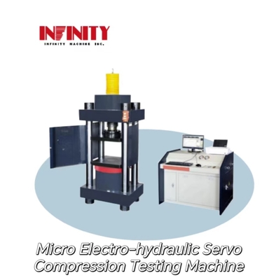 Máquina de ensaio de compressão por servo micro-electro-hidráulico com força máxima de ensaio de 1500 kN