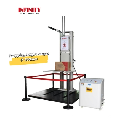Distância de altura 0 500 mm Display digital Grande embalagem Máquina de teste de queda zero