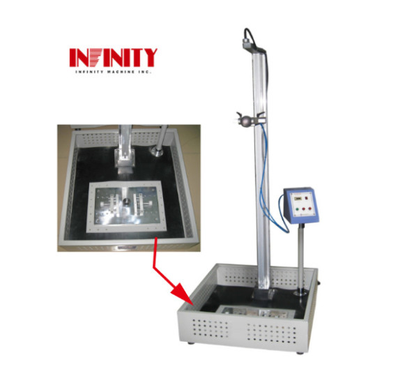 Máquina de teste de queda de altura de 1000 mm com configuração e exibição do painel táctil 2kgf teste de carga de queda de peso