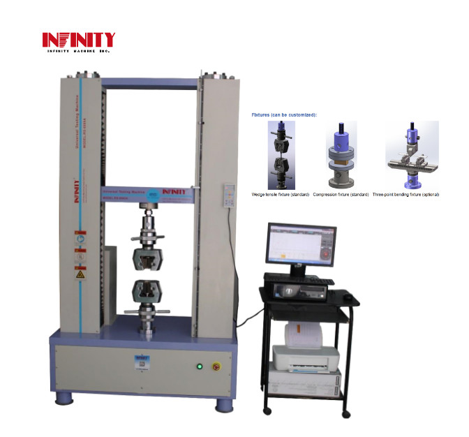 Máquina de ensaio universal controlada por servo para ensaio de flexão por compressão por tração