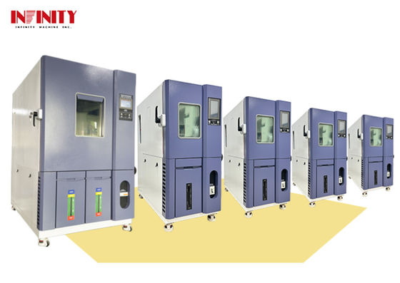 Câmara de teste de temperatura e umidade constante com capacidade de 150L, ​​faixa de temperatura de -40 ℃ a + 150 ℃ e controle de umidade de 20% UR a 98% UR