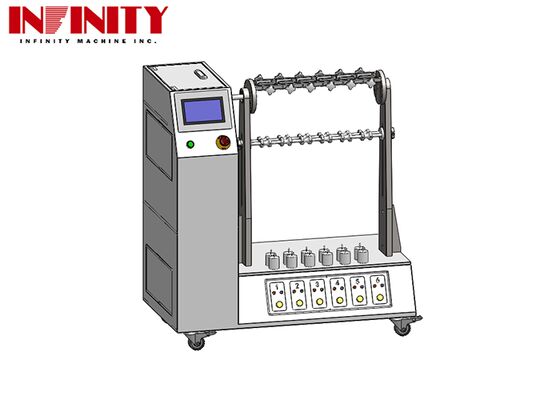 Aparelho de ensaio de flexão de cabo flexível com ângulo ajustável e 6 jigs conforme com a norma IEC 60884-1:2022