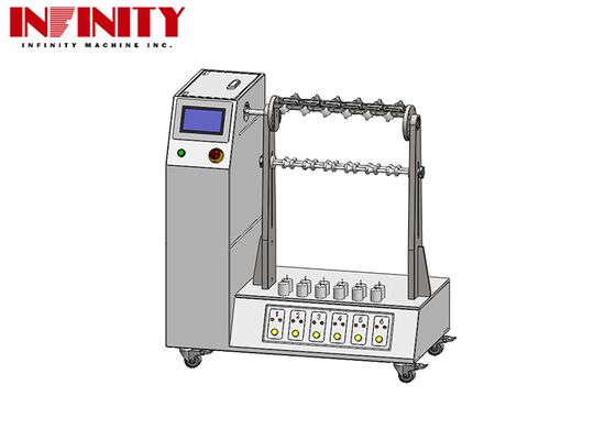 Máquina de teste de flexão de cabo flexível com ângulo de curvatura ajustável 1 ~ 180 ° IEC 60884-1 padrão e 6 conjuntos de gabarito