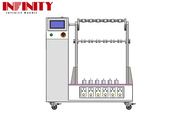 Teste de fadiga de fios com ângulo de flexão ajustável 1~180° Cumprindo as normas IEC 60884-1 e 6 conjuntos Jig com carga ajustável